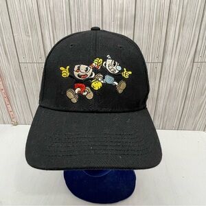 Loungefly Cuphead Black Embroidered Baseball Cap Hat Adjustable Strap Adult